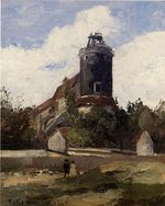 Писсарро Телеграфная башня на Монмартре 1863г